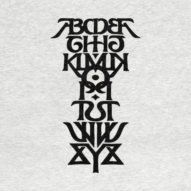 Symmetrical Alphabet Variant White by OtakuPapercraft